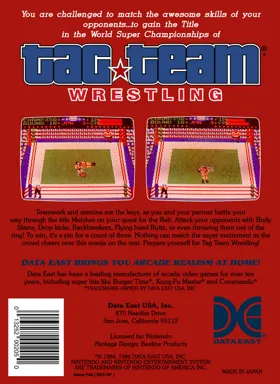 Tag Team Wrestling (USA) box cover back